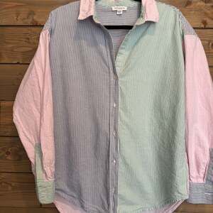 beachlunchlounge Stripe Multicolor Oversize Shirt Women’s Medium